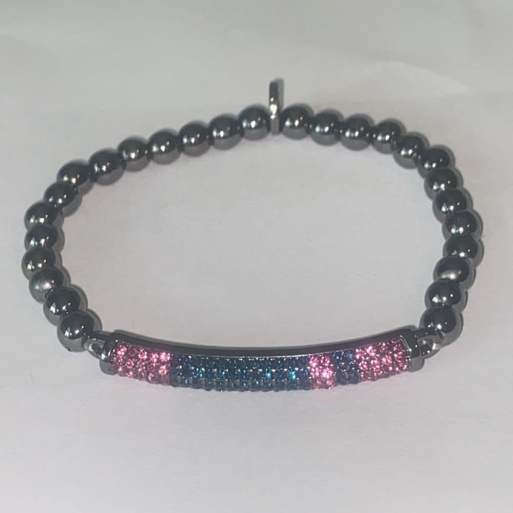 Marlyn Schiff Beaded Crystal Stretch Bracelet